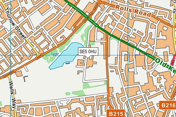 SE5 0HU map - OS VectorMap District (Ordnance Survey)