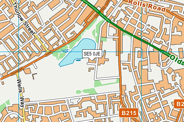 SE5 0JE map - OS VectorMap District (Ordnance Survey)