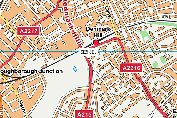 SE5 8EJ map - OS VectorMap District (Ordnance Survey)
