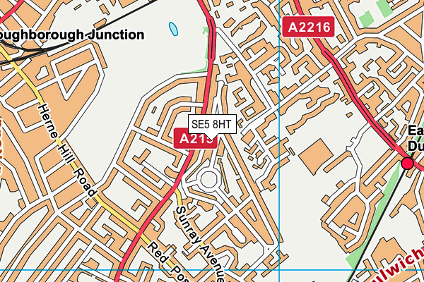 SE5 8HT map - OS VectorMap District (Ordnance Survey)