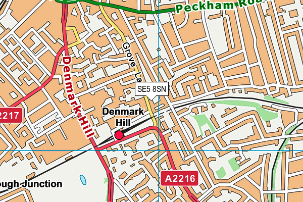 Lyndhurst Primary School map (SE5 8SN) - OS VectorMap District (Ordnance Survey)