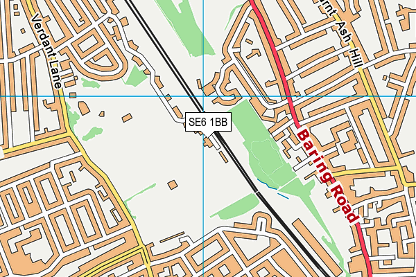 SE6 1BB map - OS VectorMap District (Ordnance Survey)