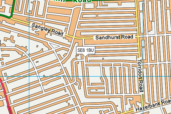 SE6 1BU map - OS VectorMap District (Ordnance Survey)