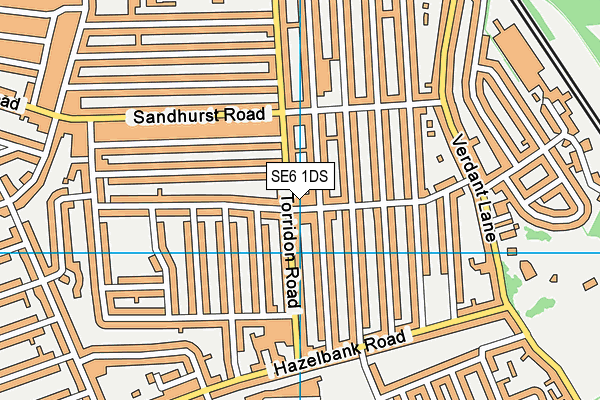 SE6 1DS map - OS VectorMap District (Ordnance Survey)