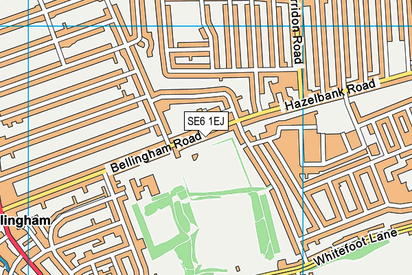 Prendergast School Grass Pitches map (SE6 1EJ) - OS VectorMap District (Ordnance Survey)