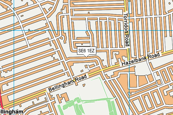SE6 1EZ map - OS VectorMap District (Ordnance Survey)