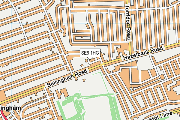 SE6 1HG map - OS VectorMap District (Ordnance Survey)