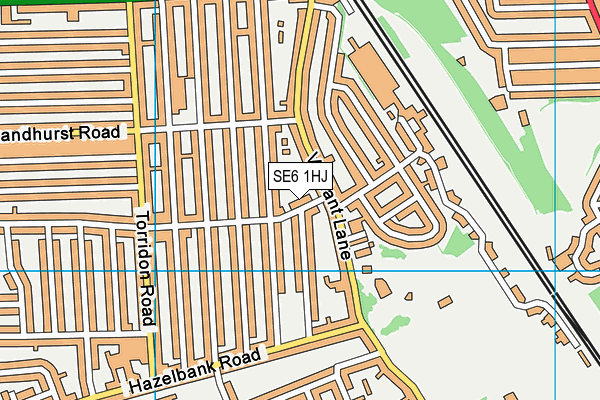 SE6 1HJ map - OS VectorMap District (Ordnance Survey)