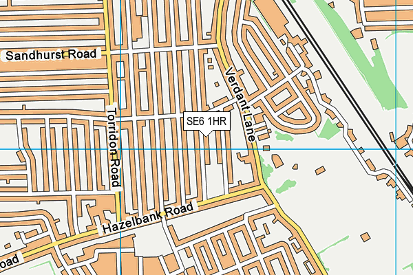 SE6 1HR map - OS VectorMap District (Ordnance Survey)