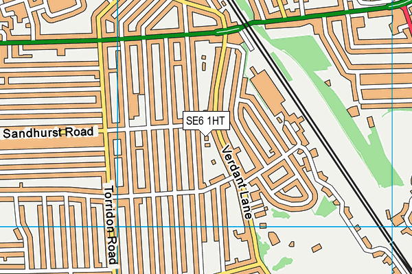 SE6 1HT map - OS VectorMap District (Ordnance Survey)