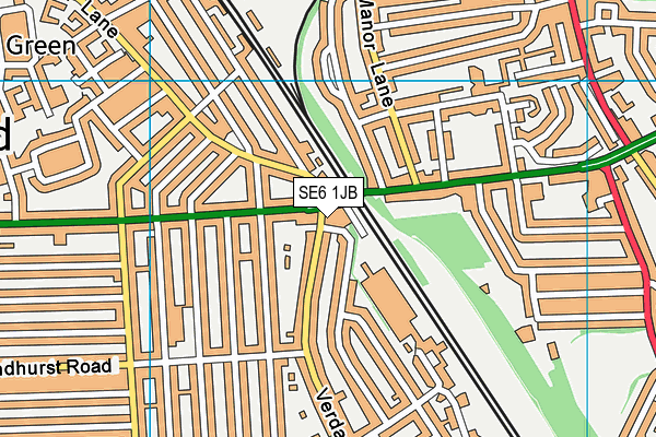 SE6 1JB map - OS VectorMap District (Ordnance Survey)