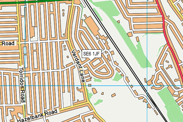 SE6 1JF map - OS VectorMap District (Ordnance Survey)