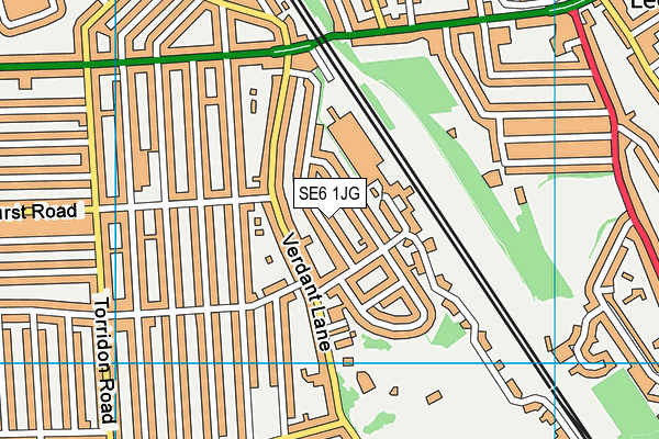 SE6 1JG map - OS VectorMap District (Ordnance Survey)