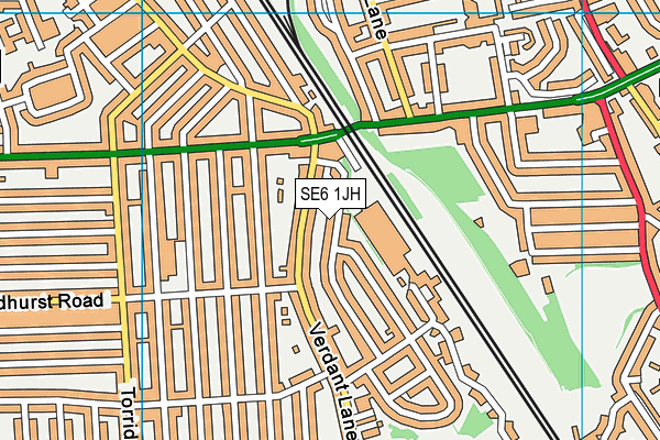 SE6 1JH map - OS VectorMap District (Ordnance Survey)