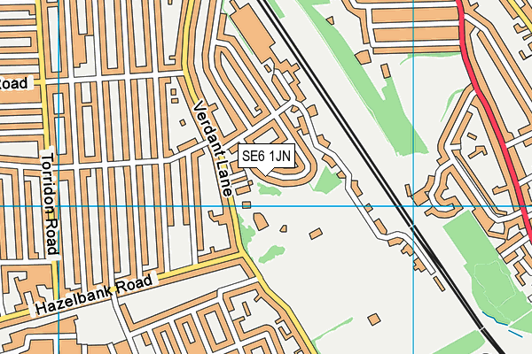 SE6 1JN map - OS VectorMap District (Ordnance Survey)