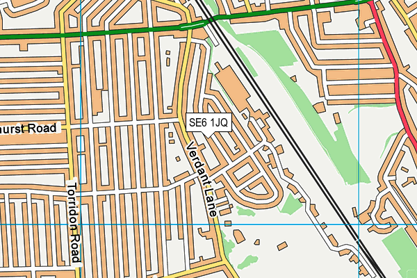 SE6 1JQ map - OS VectorMap District (Ordnance Survey)