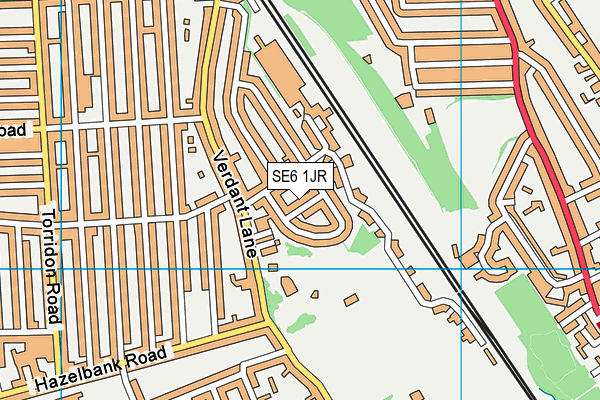 SE6 1JR map - OS VectorMap District (Ordnance Survey)