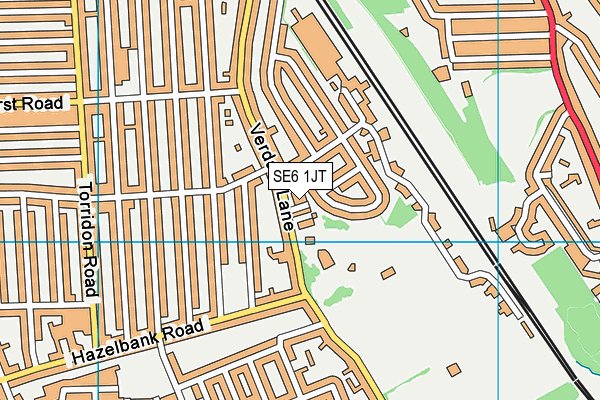 SE6 1JT map - OS VectorMap District (Ordnance Survey)