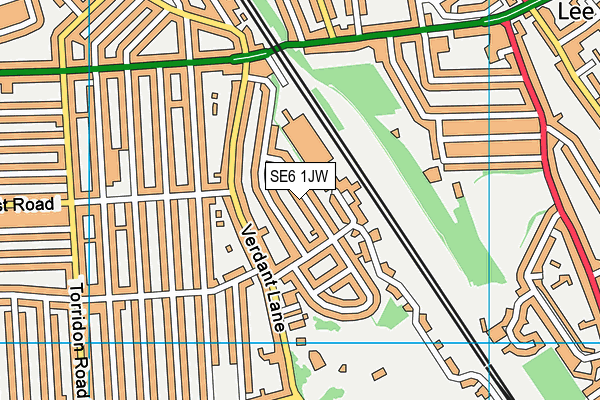 SE6 1JW map - OS VectorMap District (Ordnance Survey)