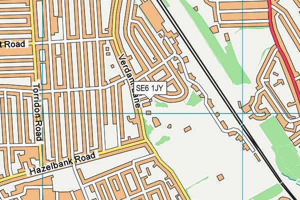 SE6 1JY map - OS VectorMap District (Ordnance Survey)