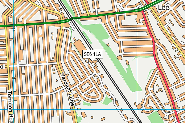 SE6 1LA map - OS VectorMap District (Ordnance Survey)