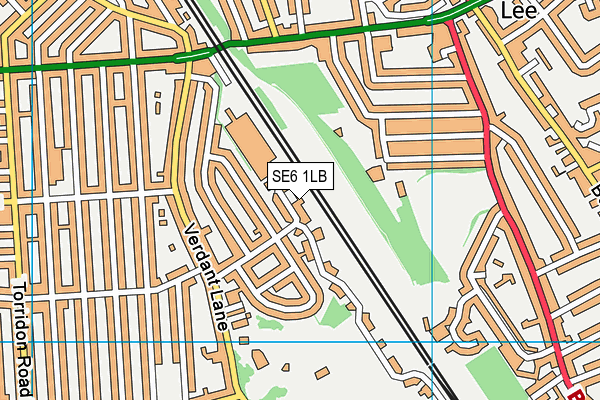 SE6 1LB map - OS VectorMap District (Ordnance Survey)