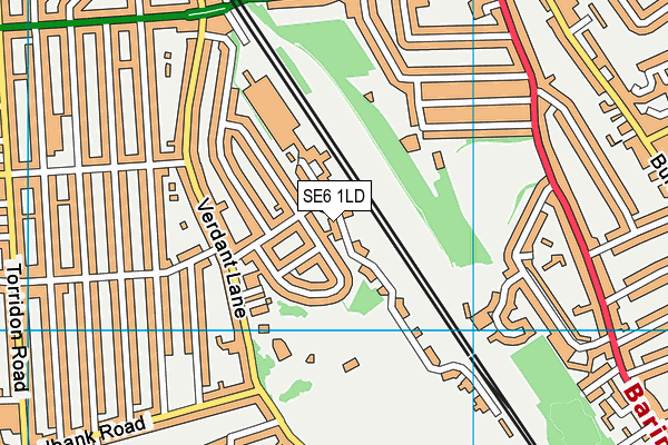 SE6 1LD map - OS VectorMap District (Ordnance Survey)