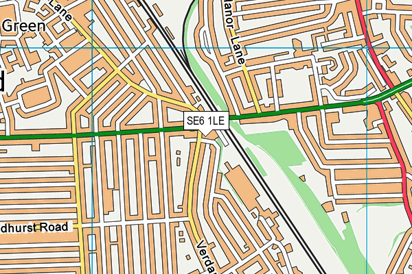 SE6 1LE map - OS VectorMap District (Ordnance Survey)