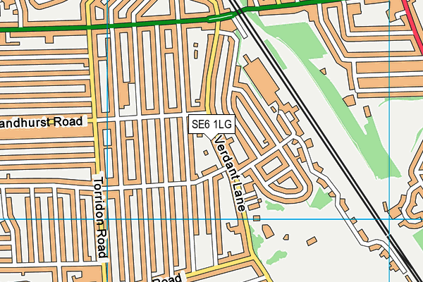 SE6 1LG map - OS VectorMap District (Ordnance Survey)