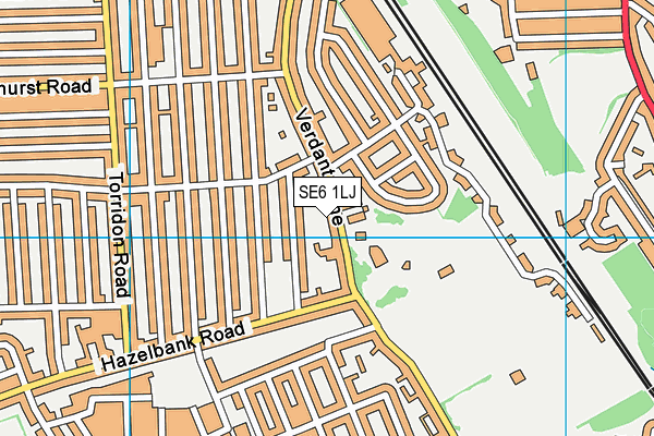 SE6 1LJ map - OS VectorMap District (Ordnance Survey)