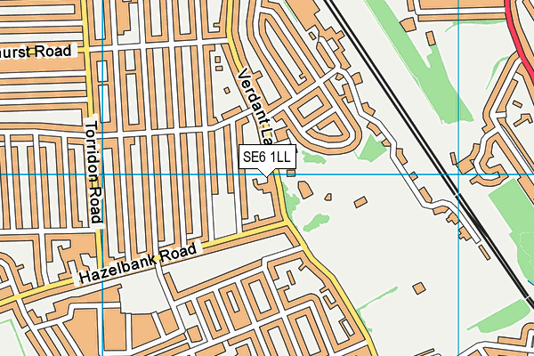 SE6 1LL map - OS VectorMap District (Ordnance Survey)