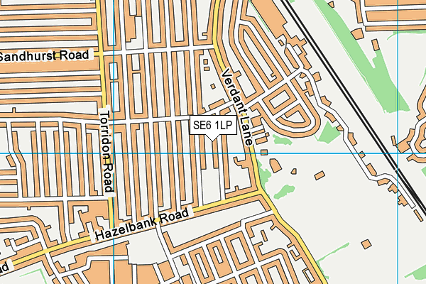 SE6 1LP map - OS VectorMap District (Ordnance Survey)