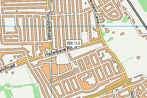 SE6 1LS map - OS VectorMap District (Ordnance Survey)