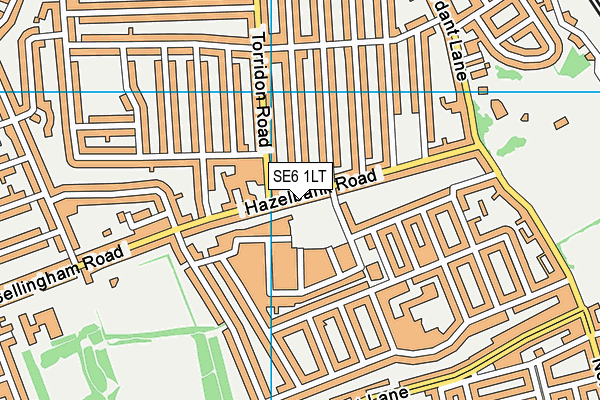 SE6 1LT map - OS VectorMap District (Ordnance Survey)