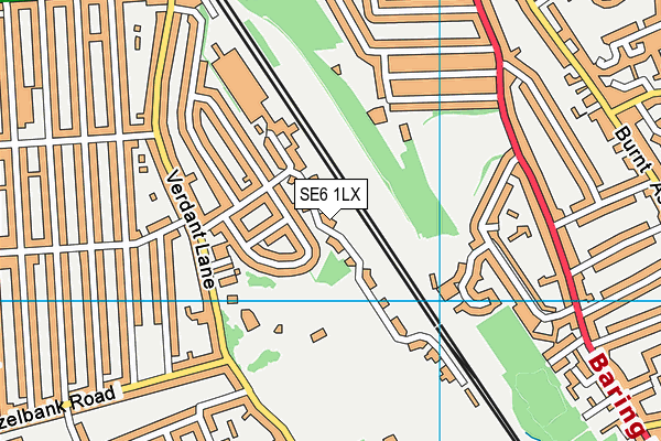 SE6 1LX map - OS VectorMap District (Ordnance Survey)