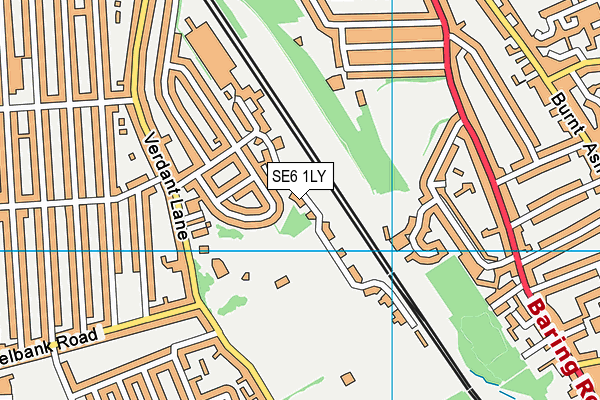 SE6 1LY map - OS VectorMap District (Ordnance Survey)