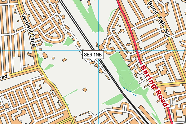SE6 1NB map - OS VectorMap District (Ordnance Survey)