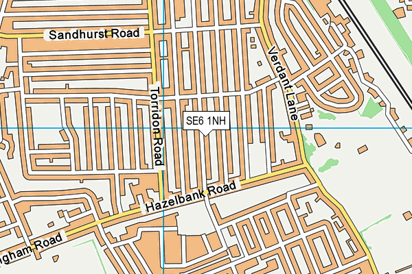 SE6 1NH map - OS VectorMap District (Ordnance Survey)