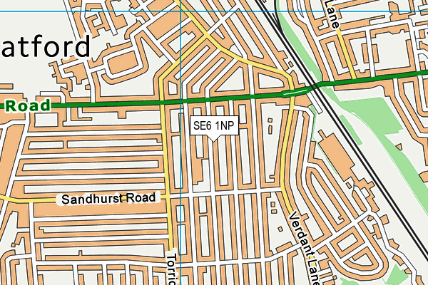 SE6 1NP map - OS VectorMap District (Ordnance Survey)