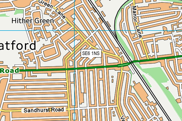 SE6 1NS map - OS VectorMap District (Ordnance Survey)