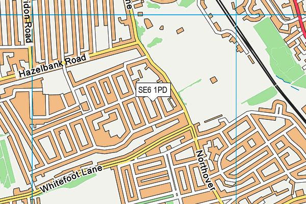 SE6 1PD map - OS VectorMap District (Ordnance Survey)