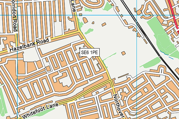 SE6 1PE map - OS VectorMap District (Ordnance Survey)