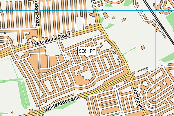 SE6 1PF map - OS VectorMap District (Ordnance Survey)