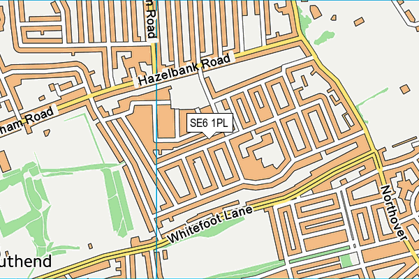 SE6 1PL map - OS VectorMap District (Ordnance Survey)