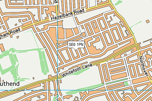 SE6 1PN map - OS VectorMap District (Ordnance Survey)