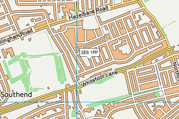 SE6 1PP map - OS VectorMap District (Ordnance Survey)