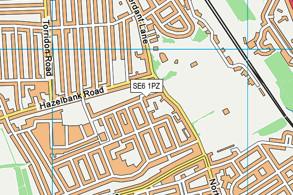 SE6 1PZ map - OS VectorMap District (Ordnance Survey)