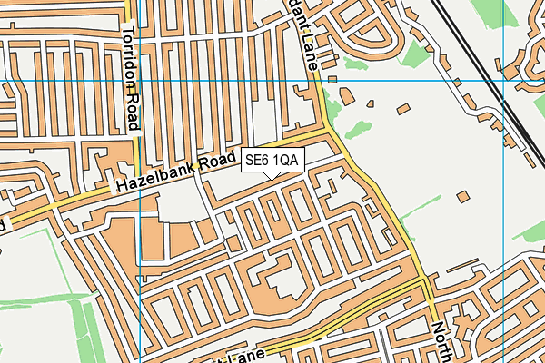 SE6 1QA map - OS VectorMap District (Ordnance Survey)