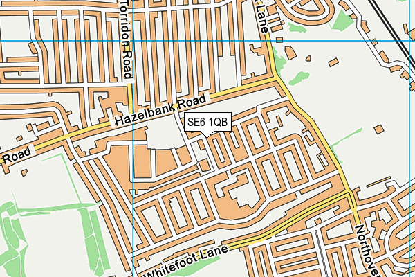 SE6 1QB map - OS VectorMap District (Ordnance Survey)