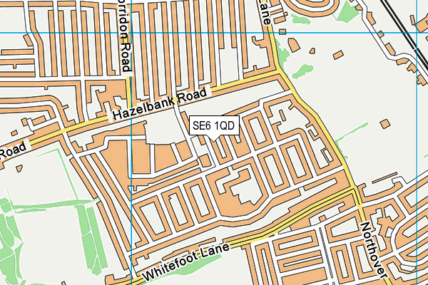 SE6 1QD map - OS VectorMap District (Ordnance Survey)